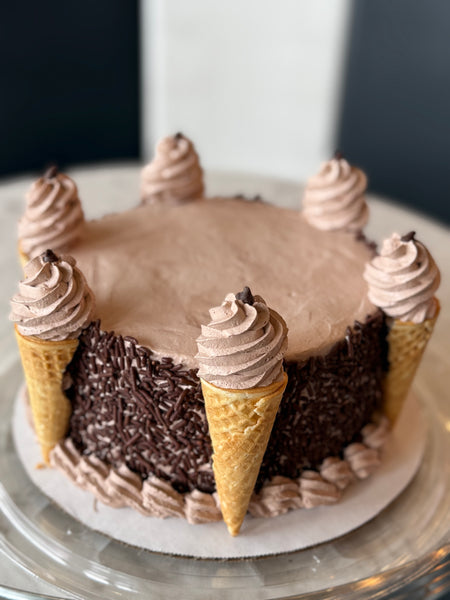 Chocolate Cone Cake 8"