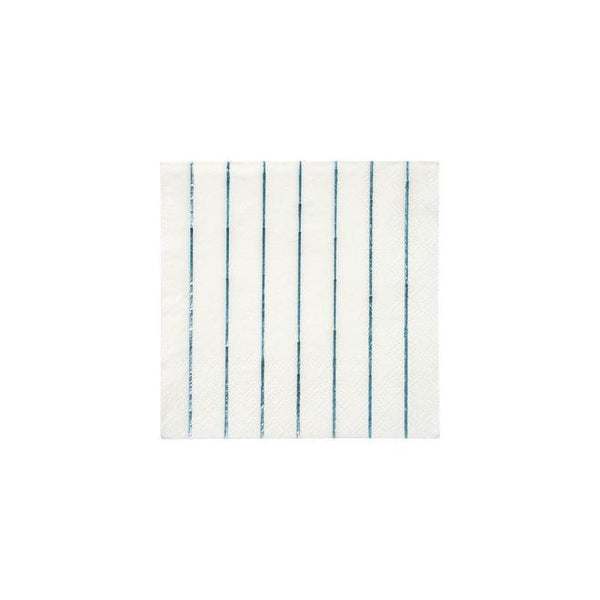 Blue Holographic Striped Small Napkins
